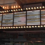 Old fashion lighted menu board with interchangeable items inserts.